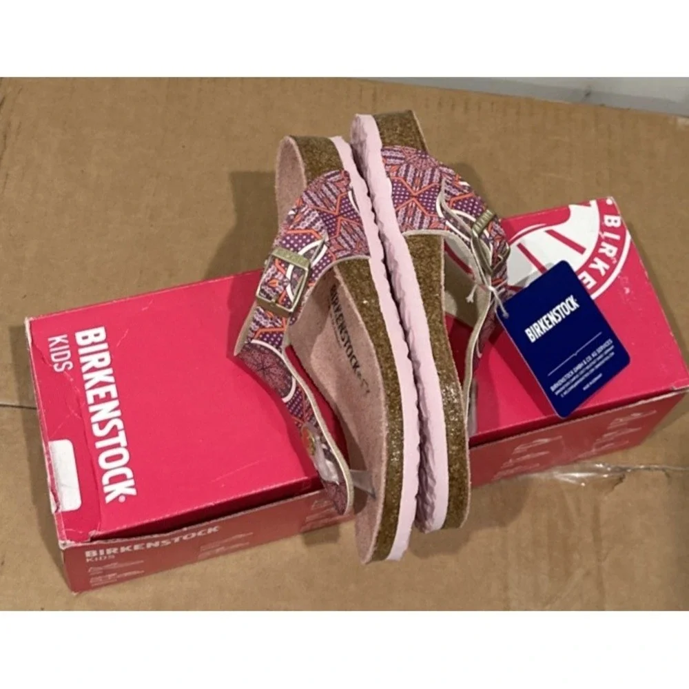 Birkenstock Kids EU 30/US 12 Gizeh Thong Sandals Oriental Tiles Rose